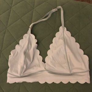 Urban Outfitters Scalloped Halter Bra